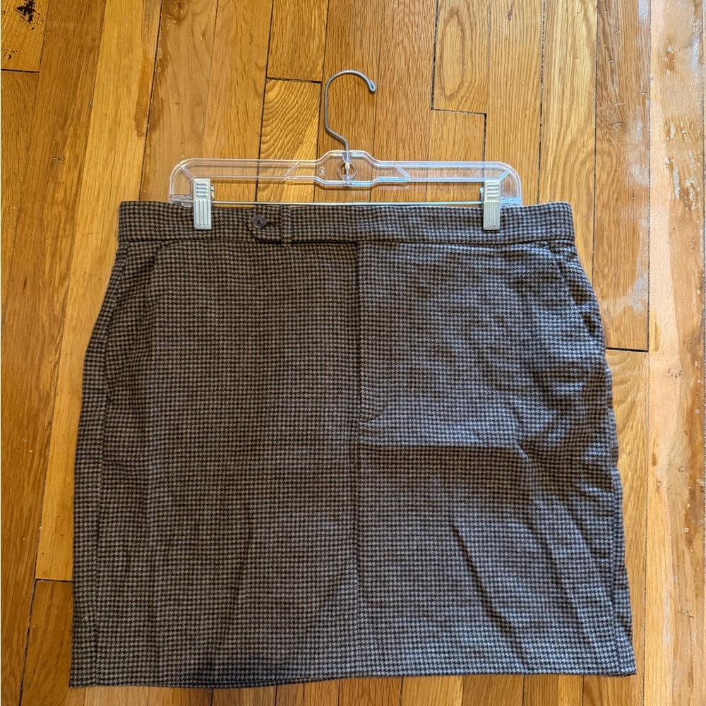 Polo Ralph Lauren Brown and Cream Mini Skirt